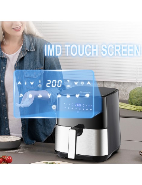 Sonifer SF1014 1450W 5L Friggitrice ad aria senza olio LED Touchscreen friggitrice elettrica Cestello antiaderente Consegna Veloce