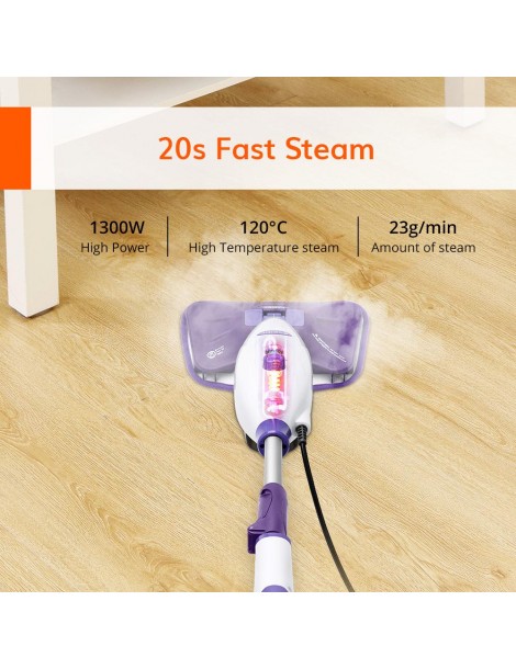 EASINE by ILIFE S50 1300W Mocio a Vapore Cablato 450ml Serbatoio dell'Acqua 10 Livelli Regolabili 120 Gradi Celsius Affare Del Giorno