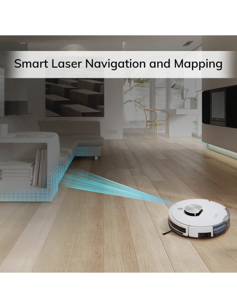 ILIFE L100 Robot Aspirapolvere 2000Pa Aspirazione LDS Navigazione Laser Mop APP Control 450ml Serbatoio Polvere Tappeto Boost Sottocosto