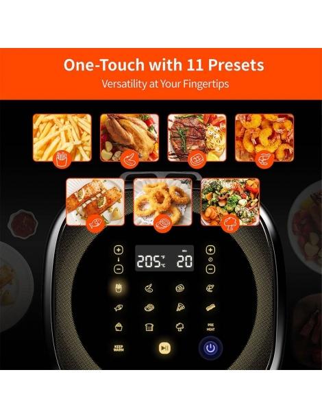 Ultenic K10 Friggitrice ad aria senza olio APP e controllo vocale 5L Forno elettrico caldo senza olio Cuocitore intelligente Outlet