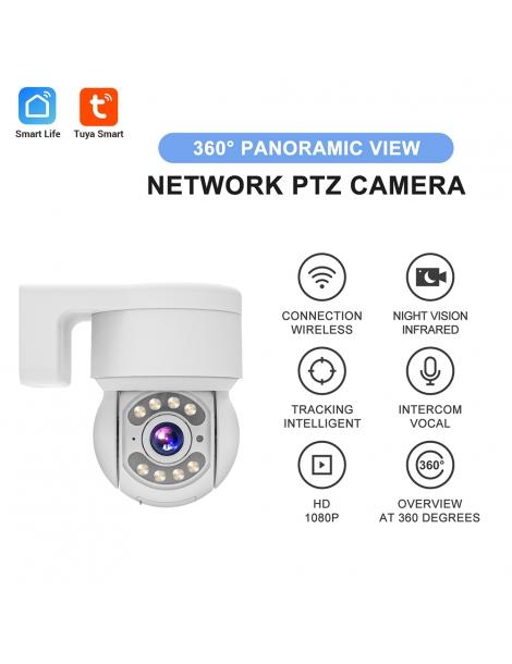 TALLPOWER C48 Telecamera WiFi per esterni HD 2K 4MP visione notturna inclinazione panoramica a 360° Nuova