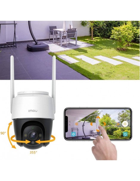 IMOU Cruiser Telecamera di sicurezza per esterni sirena da 110 dB visione notturna a colori telecamera panoramica 1080P IP66 Italia