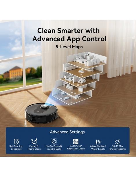 Proscenic Q8 Aspirapolvere robot aspirazione 4200 Pa LiDAR Nav autonomia 200 minuti - Nero Vendita