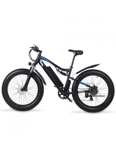 Shengmilo MX03 Bicicletta elettrica 48V 1000W Motore brushless 17Ah Batteria 26 pollici Pneumatici 40km/h – Nero Qualità Garantita