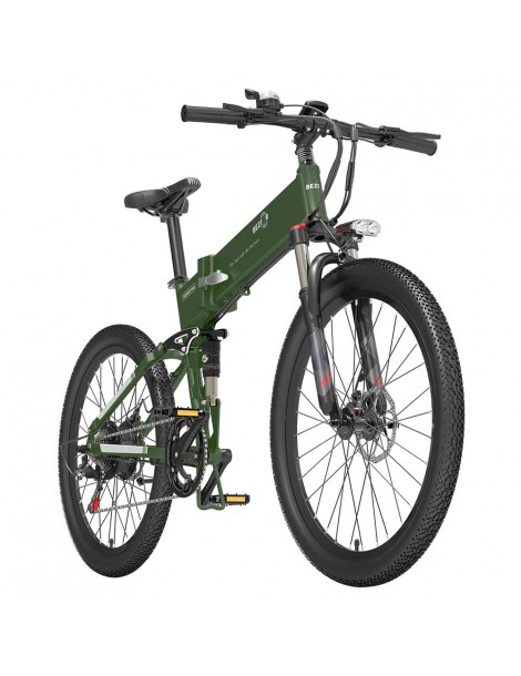 BEZIOR X500 Pro 26 pollici Pneumatici Bicicletta Elettrica Pieghevole 500W Motore - verde militare Sottocosto