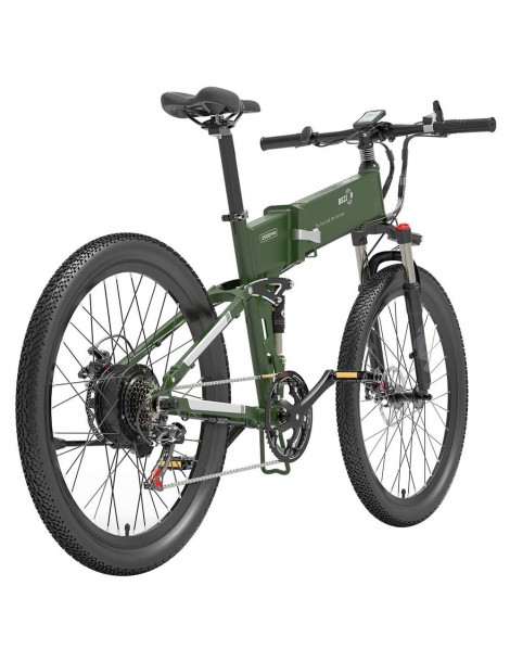 BEZIOR X500 Pro 26 pollici Pneumatici Bicicletta Elettrica Pieghevole 500W Motore - verde militare Sottocosto