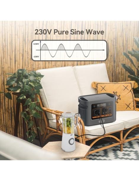 Flashfish QE01D Stazione di alimentazione portatile batteria da 22 4V/20Ah 448Wh uscita CA da 600W Outlet