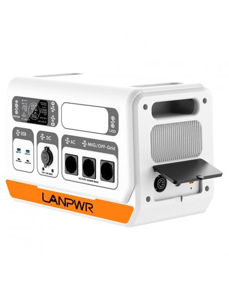 LANPWR 2200PRO Stazione di alimentazione portatile con inverter on-grid supporto 200W/400W/600W/800W - Spina UE Vendita Calda