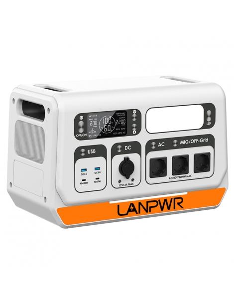 LANPWR 2200PRO Stazione di alimentazione portatile con inverter on-grid supporto 200W/400W/600W/800W - Spina UE Vendita Calda