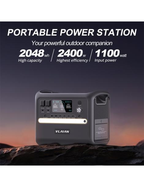 VLAIAN S2400 Generatore Solare Portatile Da 2048Wh/2400W Saldi Di Fabbrica