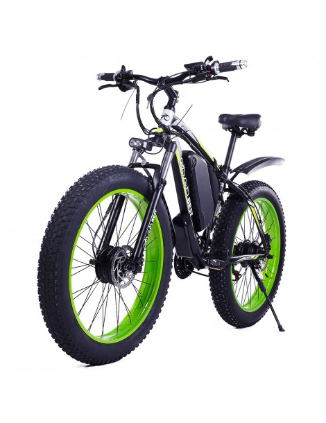 GOGOBEST GF700 26*4.0 Pneumatici Grassi Mountain Bike Elettrica 1000W Motore Brushless 48V 17 5Ah Batteria – Verde Spedizione Gratuita