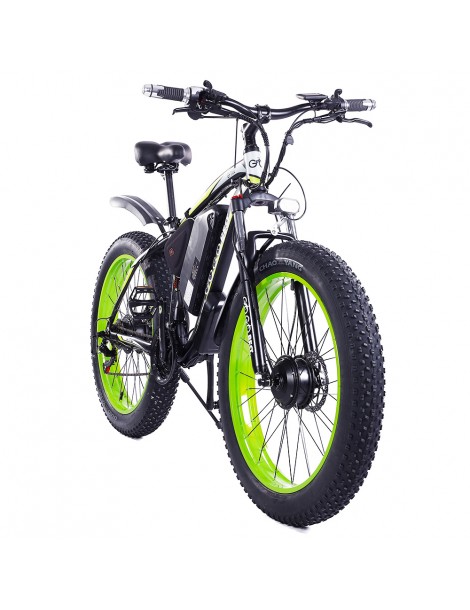 GOGOBEST GF700 26*4.0 Pneumatici Grassi Mountain Bike Elettrica 1000W Motore Brushless 48V 17 5Ah Batteria – Verde Spedizione Gratuita