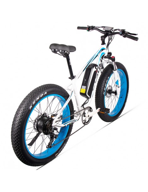 CYSUM M980 Pneumatici Grassi da 26 pollici Bicicletta Elettrica 1000W Motore Brushless 17Ah Batteria rimovibile - Nero Blu Soddisfazione Garantita