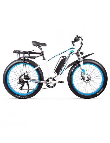 CYSUM M980 Pneumatici Grassi da 26 pollici Bicicletta Elettrica 1000W Motore Brushless 17Ah Batteria rimovibile - Nero Blu Soddisfazione Garantita