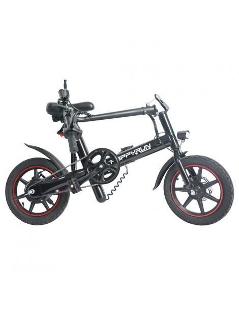 Happyrun HR-X40 Bicicletta elettrica leggera motore da 350W batteria da 36V 6Ah velocità massima 25km/h - Nero Consegna Veloce