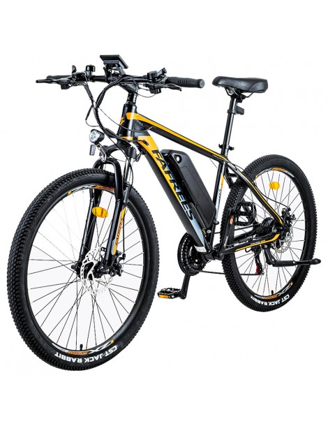 FAFREES Bici elettrica da 26 pollici 250 W con batteria agli ioni di litio da 36 V 10 Ah SHIMANO 21 velocità-Nero Affare Del Giorno