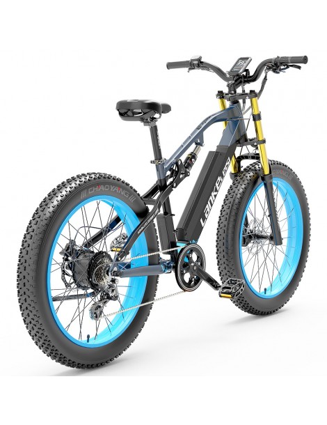 LANKELEISI RV700 16Ah 48V 1000W Bicicletta elettrica - Nero Blu Sottocosto