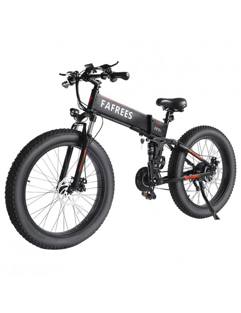 FAFREES FF91 26 Pollici Pneumatici Grassi Mountain Bike Elettrica Pieghevole Motore 1000W e Batteria 499Wh 10Ah - Nero Convenienza