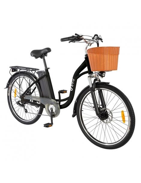 DYU C6 Bicicletta elettrica motore da 350W batteria da 12 5AH - Nero Saldi