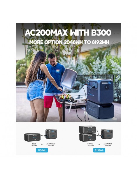 BLUETTI B300 Modulo Batteria LiFePO4 3072Wh per Potenziare la Stazione Elettrica Portatile AC300 AC200Max AC200P EB200 Promozione