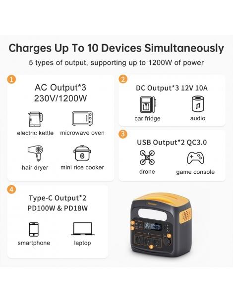 Newsmy N1200 Stazione di alimentazione portatile batterie LiFePO4 da 921Wh Offerte