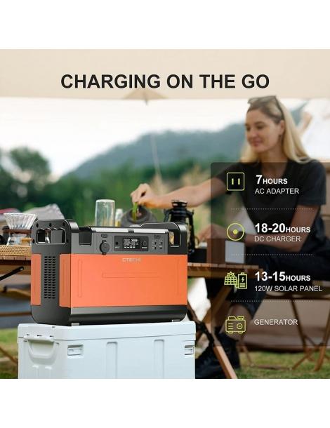 Ctechi GT1500 Stazione Di Alimentazione Portatile Da 1500W/1210Wh Batteria Lifepo4 Onda Sinusoidale Pura Vendita Economica