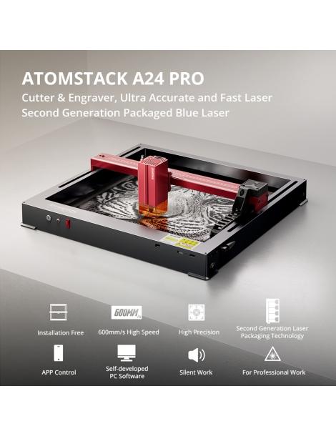 ATOMSTACK A24 PRO 24W Taglierina per incisione laser fuoco fisso precisione di incisione 0 02 mm Italia