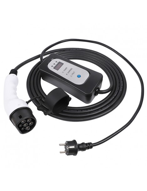 ANDAIIC Modalità 2 8A/10A/13A/16A Current Adjustable 5m Cable Caricabatterie portatile EV-UE Qualità