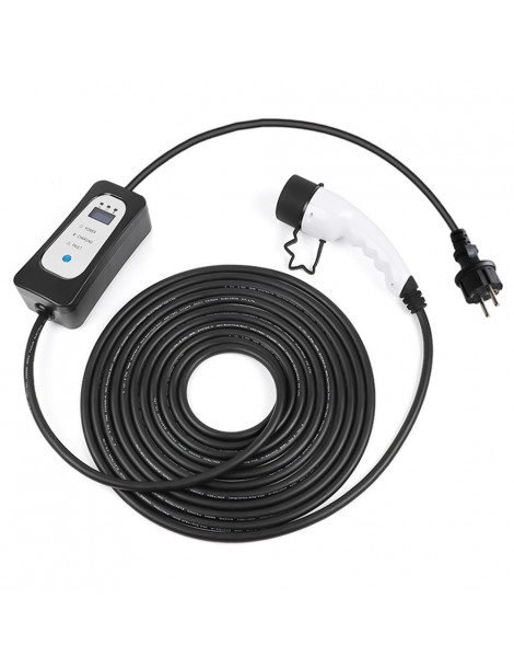 ANDAIIC EV Charger Electric Car Portable Charger Type 2 IEC 62196 Mode 2 8A/10A/13A/16A Current Adjustable 10m Cable Vendita