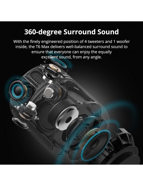 Tronsmart Element T6 Max Altoparlante Bluetooth - Nero Vendite Flash