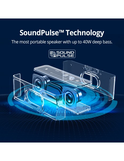 Tronsmart Element Mega SoundPulse™ Altoparlante Bluetooth 5.0 con uscita fino a 40W suono digitale 3D controllo touch - Nero In Saldo