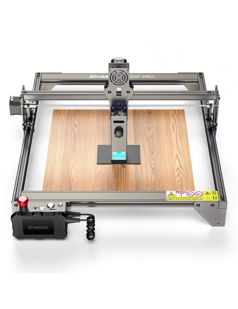 Taglierina per Incisione Laser ATOMSTACK S10 Pro 10W Potenza Macchina 50W Messa a Fuoco Fissa Spot Compresso 0 08x0 06mm Nuova