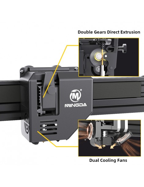 MINGDA Magician Pro Stampante 3D livellamento automatico estrusione diretta a doppio ingranaggio 400*400*400 mm Italy