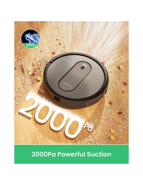 Vactidy T6 Aspirapolvere Robot con aspirazione da 2000Pa auto-ricarica batteria da 2500mAh 100minuti di autonomia Latest stili