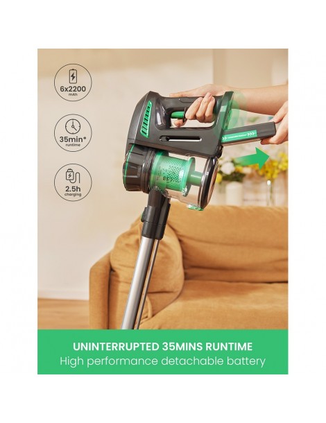 Vactidy V8 Handheld Cordless Vacuum Cleaner 20KPa Suction LED Electric Brush Head Detachable Battery 35min Runtime Ultimi due giorni