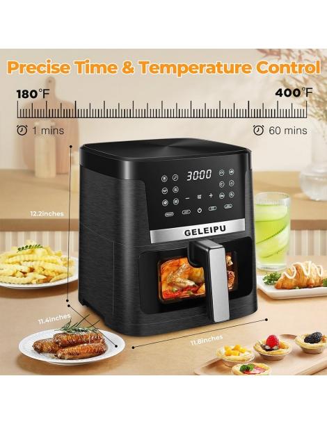 GELEIPU DL27 Friggitrice ad aria da 7 5 quarti potenza 1700W finestra di visualizzazione funzioni 12 in 1 Black Friday Prezzi