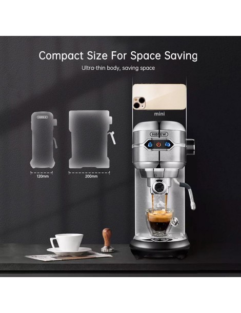 HiBREW H11 1450W Caffettiera macchina per caffè espresso semiautomatica a 19 bar polvere ESE POD Doppio uso acqua calda Italia