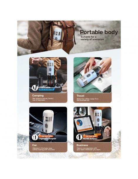 HiBREW H4A 80W Macchina da caffè portatile per auto con supporto - Bianco Vendita