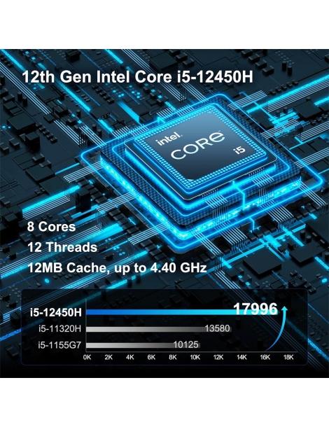 GEEKOM IT12 Mini PC Intel i5-12450H 8 core fino a 4 40 GHz 16 GB di RAM 512 GB SSD 2*USB 4 2*HDMI 2.0 Promozione Limitata
