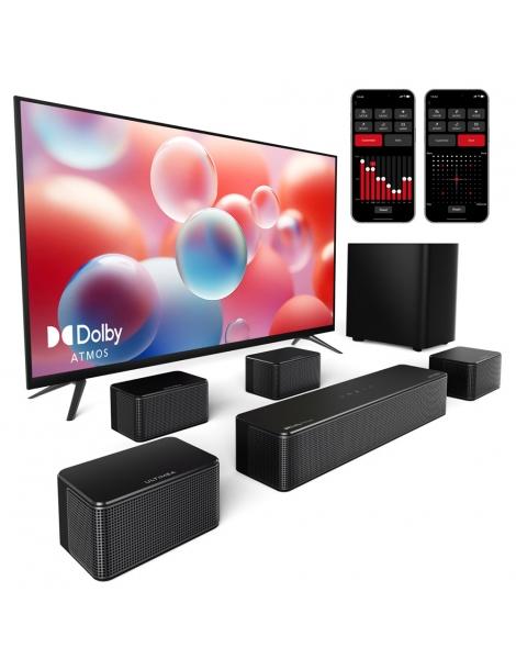 ULTIMEA Poseidon D80 Kit di altoparlanti subwoofer Soundbar a 7.1 canali Dolby Atmos 460 W di potenza di picco Offerta