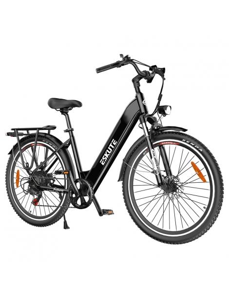 ESKUTE ES-28-LJ Bicicletta elettrica motore 250W batteria 36V 20Ah pneumatici 28*1 75' - Nero Vendite Flash