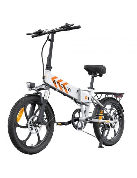 ENGWE P1 Bicicletta elettrica pieghevole pneumatico 20*3 pollici motore 250W batteria 36V 13Ah - Bianco Spedizione gratuita