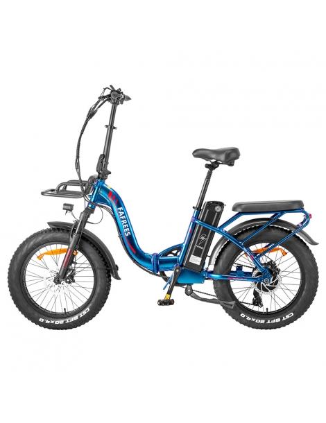 Fafrees F20 Max Flodable Electric Bike 20*4.0 pollici Fat Tire 500W Brushless Motor 48V 22.5Ah Battery - Aurora Blue Comprare a buon mercato