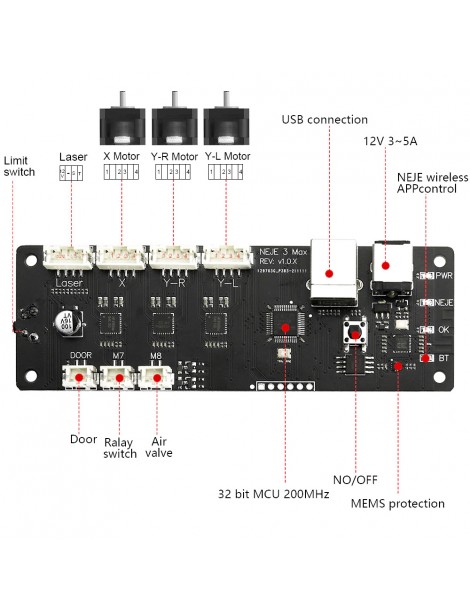 NEJE 3 MAX Incisore laser con kit di moduli a doppio raggio laser A40640 - 460x810 mm Offerta esclusiva
