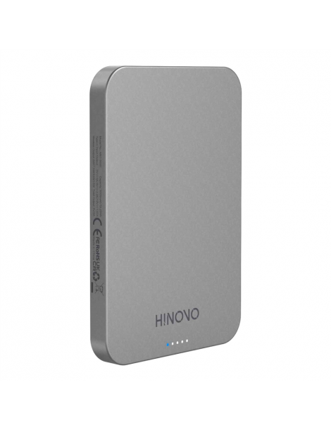 HINOVO MB1-5000 5000mAh Power Bank Wireless Magnetico in Metallo Batteria Mag-Safe per iPhone 14/13/12 Offerta temporanea