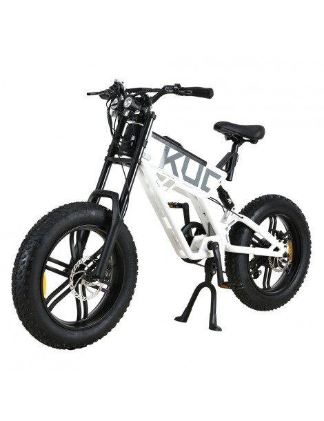 KUGOO T01 20*4.0 Pollici Pneumatici Bicicletta elettrica Motore 48V 500W Batteria 13Ah Velocità Massima 38km/h - Bianco Bestseller