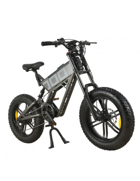 KUGOO T01 20*4.0 Pollici Pneumatici Bicicletta elettrica Motore 48V 500W Batteria 13Ah Velocità Massima 38km/h - Grigio Offerte stagionali