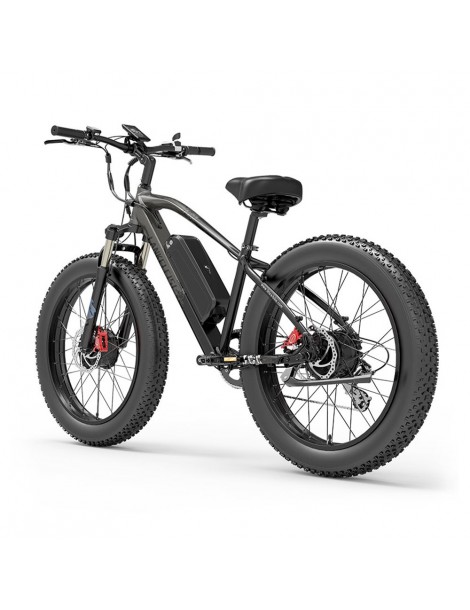 LANKELEISI MG740 PLUS 26*4.0'' Pneumatici Bici Elettrica 1000W*2 Doppio Motore 48V 17.5Ah Batteria - Grigio Liquidazione