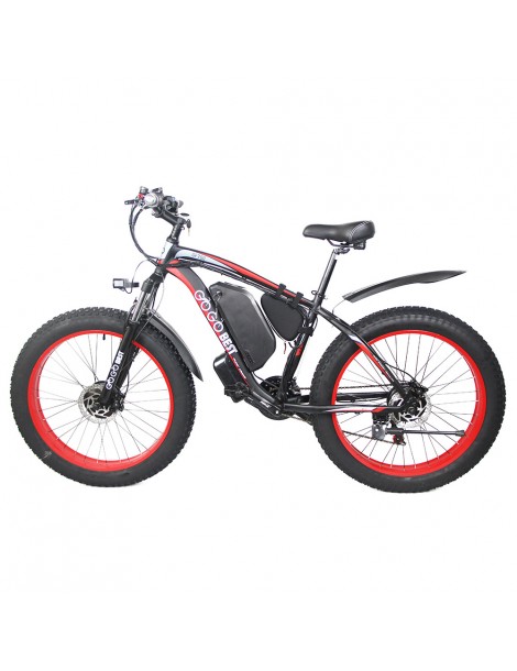 GOGOBEST GF700 26*4.0 Pneumatici Grassi Mountain Bike Elettrica 1000W Motore Brushless 48V 17 5Ah Batteria – Rosso Ultimi tre giorni