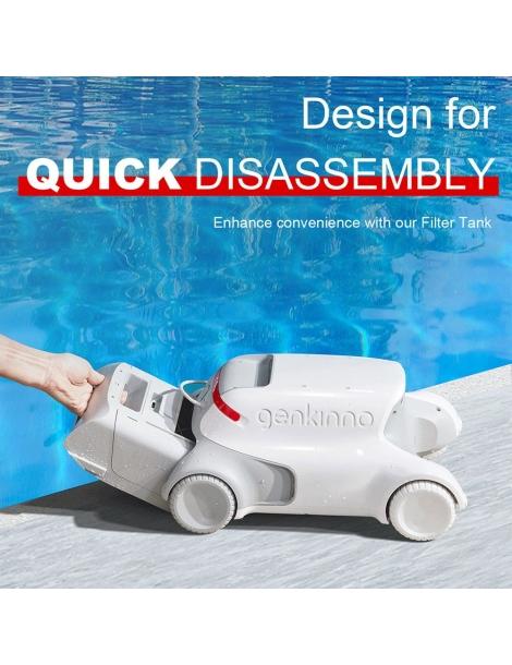 Genkinno P1 Aspiratore robotico per piscina senza fili motore da 100W navigazione intelligente serbatoio dell'acqua da 2 4L 50% di sconto per tempo limitato